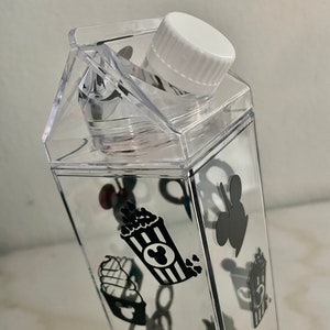 Custom Design Milk Carton Water Bottle / Clear Water Bottle / Reusable Water Bottle image 5