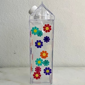 Custom Design Milk Carton Water Bottle / Clear Water Bottle / Reusable Water Bottle image 8