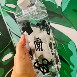 Custom Design Milk Carton Water Bottle / Clear Water Bottle / Reusable Water Bottle image 4