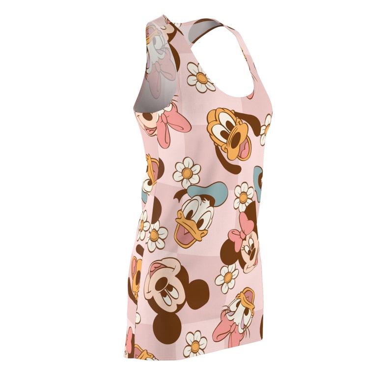 Park Days Pink Mickey and Friends Women's Racerback Tank Dress XS-2XL image 4