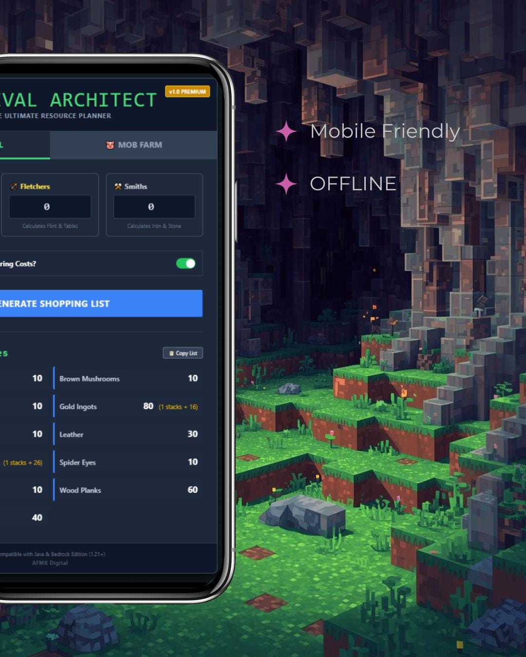 Ultimate Minecraft Survival Planner | Trading Hall Calculator & Mob ...