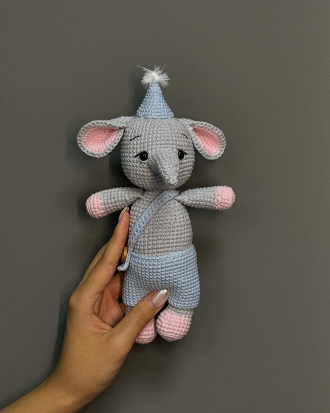 Crochet PATTERN Cute Elephant Toy, Amigurumi Tutorial PDF in English ...
