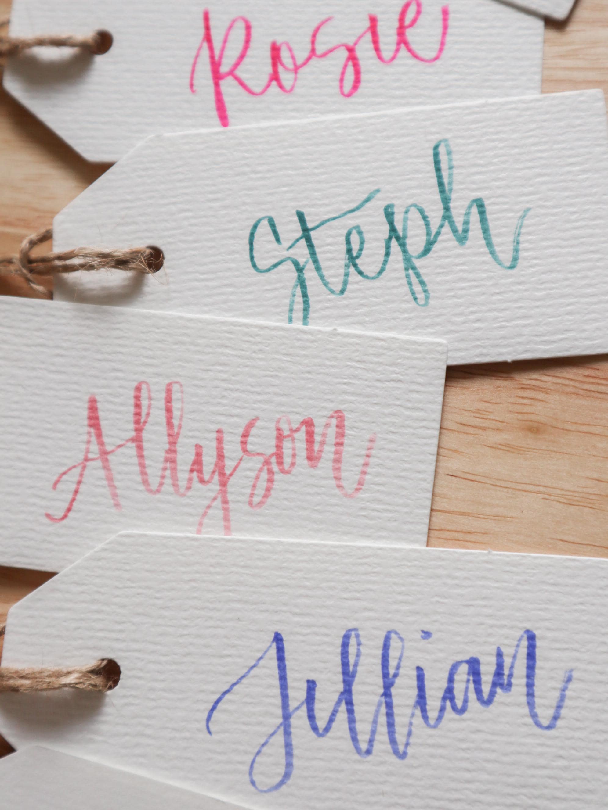 Personalized Gift Tags With Different Names, Custom Hand Written Name ...