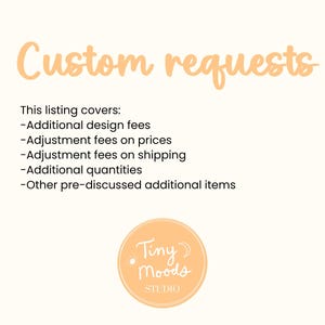 CUSTOM additional items, elements, shipping requests and other pre-discussed items image 2
