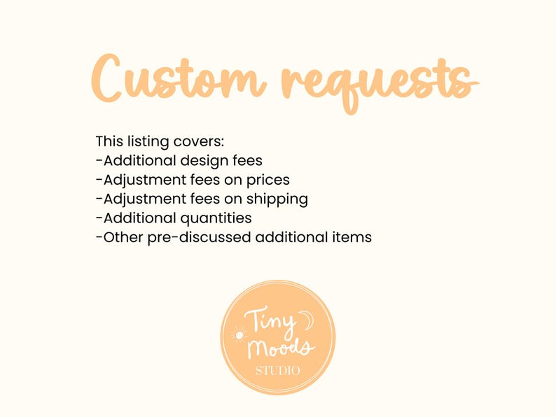 CUSTOM additional items, elements, shipping requests and other pre-discussed items image 2