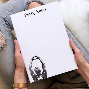 Notatki POSTY, Notatnik Post-it® Post Malone, Białe karteczki samoprzylepne inspirowane gwiazdą rocka Iversona, Muzyczny prezent dla niego i dla niej, Zabawny notatnik muzyczny