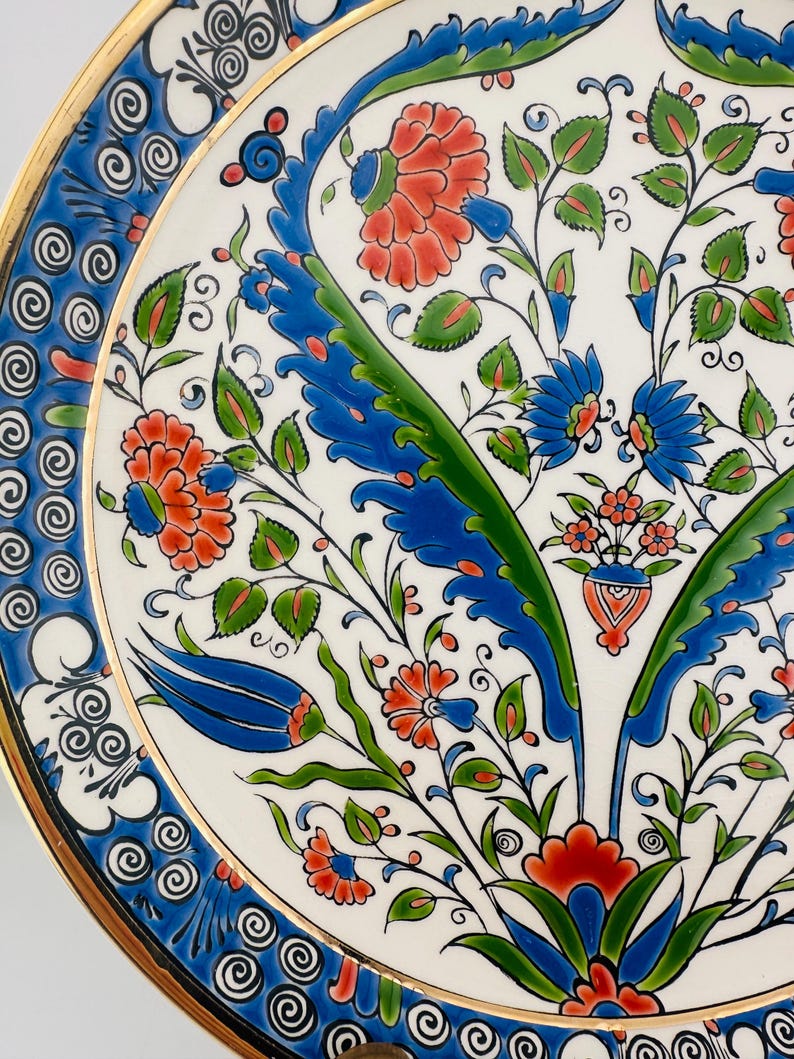 Vintage Greek Lindos Keramik Wall Plate Hand Painted Rhodes Pottery ...