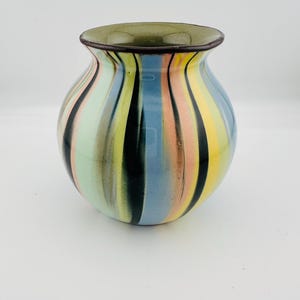 Vintage Babbacombe Pottery Colour Splash Vase | Torquay Devon Art Pottery | Mid Century Modern Ceramic Vase | British Studio Pottery