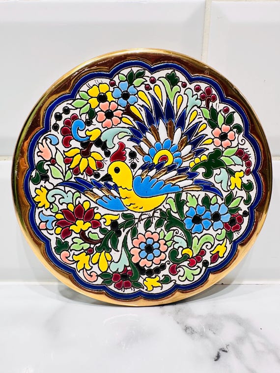 食器・キッチン用品 Sevillarte 手描き皿 24金装飾