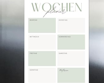 Magnetischer Wochenplaner für Kühlschrank – Familienplaner, Wochenplan & Organizer