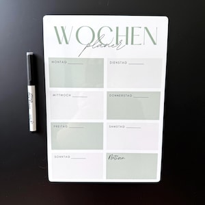 Magnetischer Wochenplaner für Kühlschrank – Familienplaner, Wochenplan & Organizer
