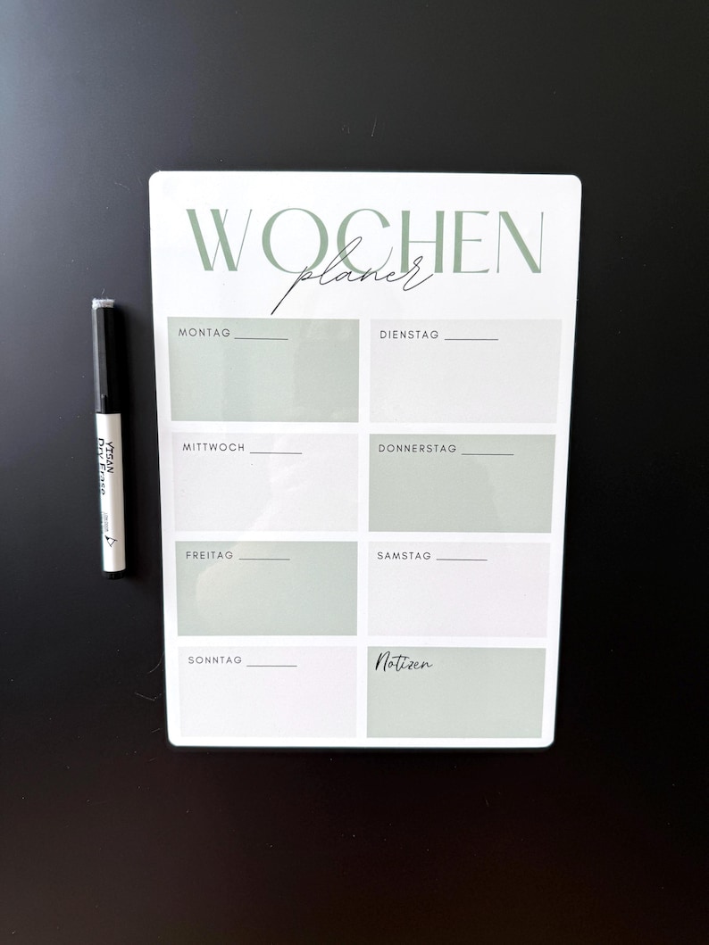 Magnetischer Wochenplaner für Kühlschrank – Planificador familiar, plan de trabajo y organizador imagen 1