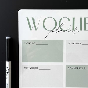 Magnetischer Wochenplaner für Kühlschrank – Planificador familiar, plan de trabajo y organizador imagen 2