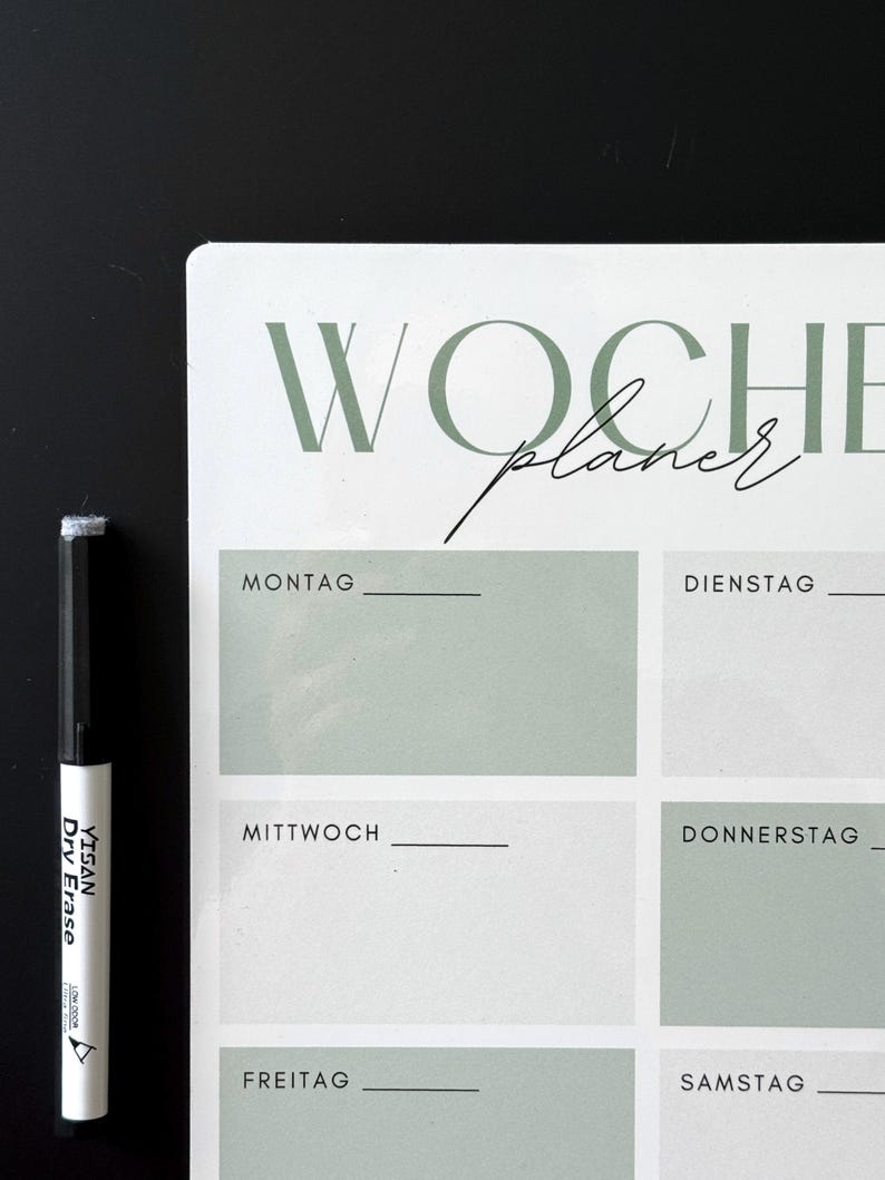 Magnetischer Wochenplaner für Kühlschrank – Planificador familiar, plan de trabajo y organizador imagen 2