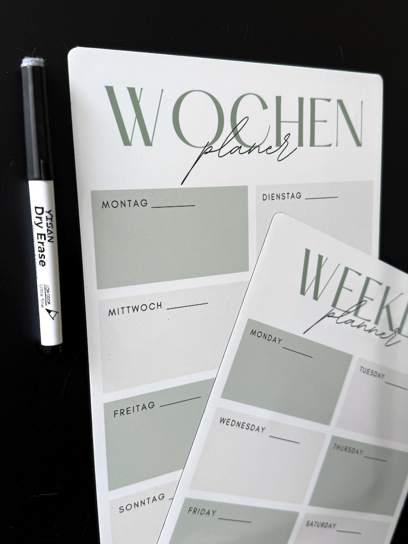 Magnetischer Wochenplaner für Kühlschrank – Planificador familiar, plan de trabajo y organizador imagen 4