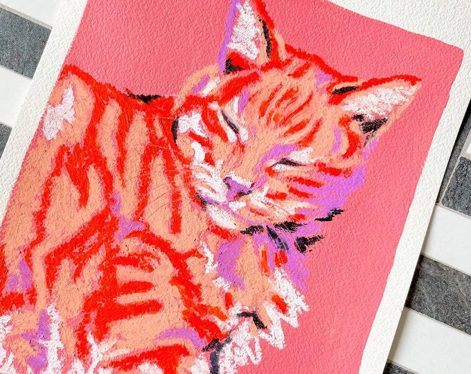 Custom Pet Portrait Oil Pastel Artwork | Commission a Unique, Vibrant Drawing! Animal Memorial Present. Personalised Hand Made Gift. Dog Cat
