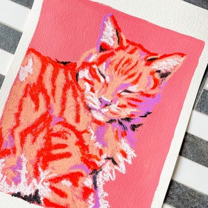 Custom Pet Portrait Oil Pastel Artwork | Commission a Unique, Vibrant Drawing! Animal Memorial Present. Personalised Hand Made Gift. Dog Cat