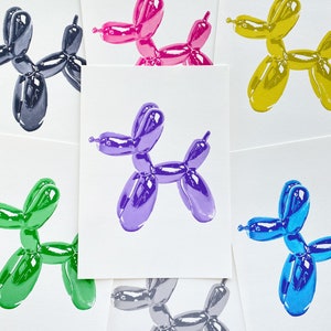 Trendy Balloon Dog Art Print - 9 Colour Options! Colorful Pop Art | Kitsch 2000s Aesthetic Wall Decor | Gift For Girl / Boy | Modern Art