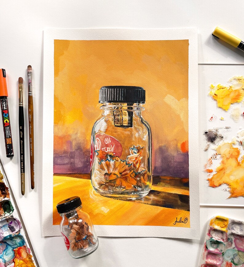 Pencil Sharpener Original Watercolor Painting 9x12 Etsy