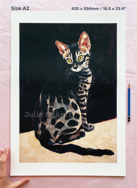 Cute cat print by Beranger