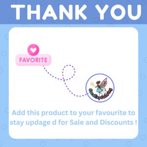 May include: A pink heart button with the word "FAVORITE" on it, next to a purple dashed line leading to a circle with a cartoon fairy holding a wand. The circle has the text "CocoEzyColoring" inside. The text "Add this product to your favorite to stay updated for Sale and Discounts!" is below the image.