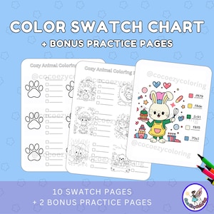 Cozy Animal Coloring Practice Sheets: Blending & Texture (Digital Download)