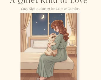 Cozy Night Coloring Book for Adults – Calm Emotional Pages (Printable PDF)