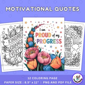 Kleurplaten motiverende citaten: afdrukbare therapieën (pdf)