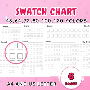 Printable Color Swatch Charts: Acrylic Marker Test Sheets (PDF Download)