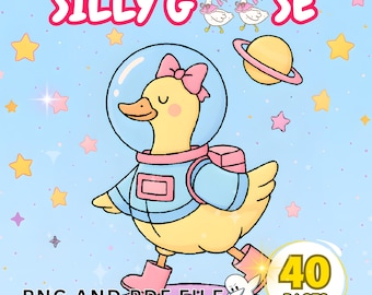 Silly Goose Coloring Pages: Funny Coquette Goose, Adult Humor (Digital Download)