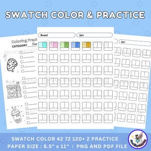 Color Swatch Chart Printable: 42, 72, 120 Color Test (PDF)