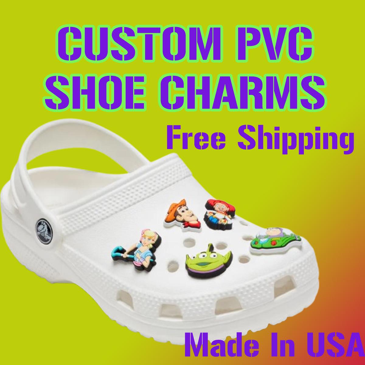 Create Your PVC Shoe Charms, Custom Rubber Charms For Clogs, Free Shipping, Fast Turnaround Time, Free Samples, Gibbits For Clogs