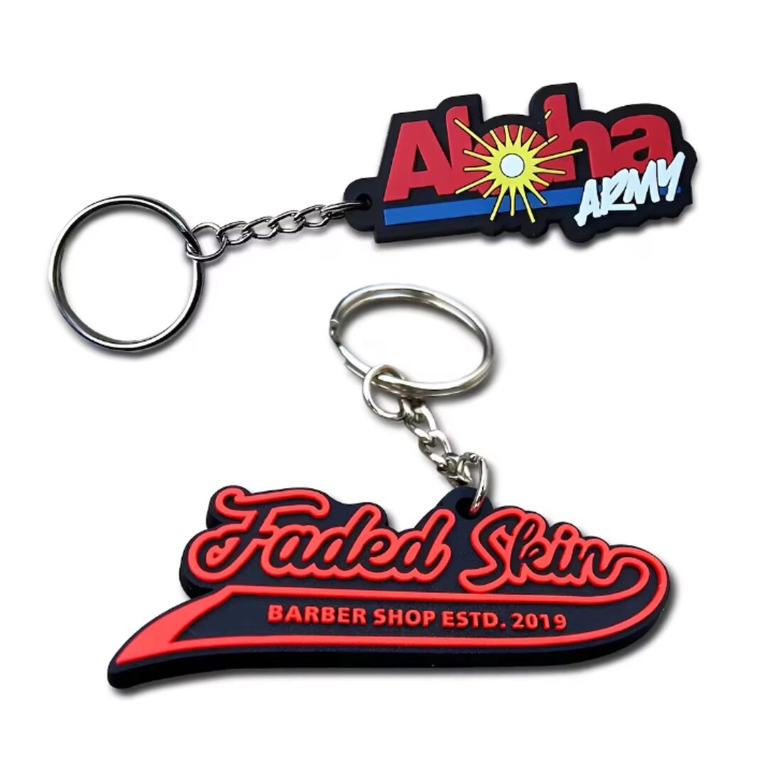 Custom 3D PVC Keychain, Personalized Rubber Keychain for Business - Etsy