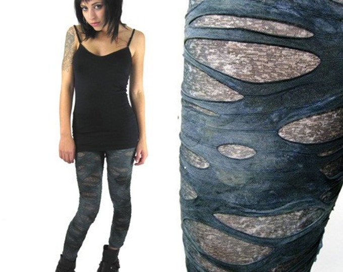 ZOMBIE MUMMY LEGGINGS SHREADED HOLELY PANTS Etsy