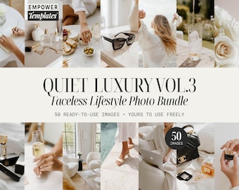 Quiet Luxury Faceless Lifestyle Stock Photo Bundle | Minimalist, Aesthetic Social Media Branding Images | Instagram Content, Websites & more