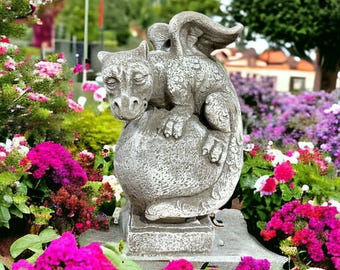 OriginalPaul Skulp & Betondesign Großer Labrador Charly | Frostsichere Gartenfigur Aus Massivem Steinguss | 49x33x19 Cm, 23+ Kg