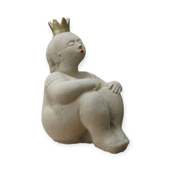 Massive Steinguss-Figur „Feenkind“ – Frostsichere Gartendeko, Ca. 50 Cm Hoch