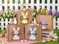 Personalized Easter Tote bag,Jute Easter bag,Easter Bunny bag With Name,Easter Bunny Basket,Kids Egg Hunt Bag,Easter Gift Bags,Easter Basket