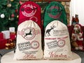 Custom Name Christmas Santa Bag,Christmas Gift Bags for Kids and Adults,Santa Delivery Sack,Extra Large Santa Bag,Personalized Christmas Bag