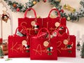 Custom Christmas Gift Bag & Charm,Holiday Gift Bags with Name,Christmas Eve Gift Bags,Xmas Gift Bags,Christmas Party Bags,Christmas Sacks