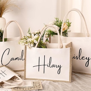 Personalized bridesmaid Canvas Bag with charm ,Bachelorette party gift,Custom Bridal Shower Bag,Beach Party Tote Bag,Bridesmaid proposal Bag