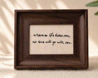 Custom Handwriting Embroidery Frame, Personalized Handwritten Note Keepsake, Memorial Gift, Anniversary Gift, Wedding Vows, Dad Mom Gift