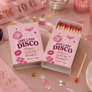 Personalized Matchboxes for Wedding, Custom Matchbox Favors with Your Design, Bridal Shower & Bachelorette Party