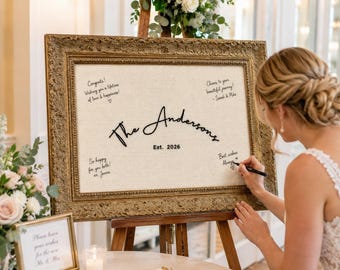 Custom Wedding Guest Book Alternative, Hand Embroidered Family Heirloom, Keepsake Wedding Sign, Personalized Wall Art, Wedding Gift