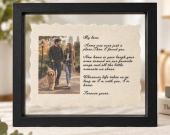 Personalized Cotton Love Letter, Custom Photo Love Letter, 2nd Custom Anniversary Gift, Wedding AnniversaryGift for Husband