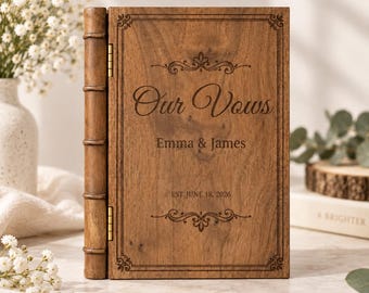 Custom Wooden Memory Book Box, Anniversary Gift, Engagement gifts, Personalized Couple Memory Book Box, Custom Wooden Keepsake Chest