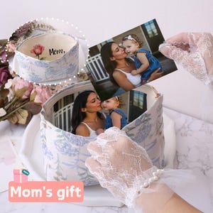 Borsa con fodera fotografica personalizzata, regalo di borsa da sposa per la mamma, regalo di nozze per la madre della sposa, pochette personalizzata, regalo personalizzato per la mamma