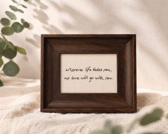 Custom Handwriting Embroidery Frame, Personalized Handwritten Note Keepsake, Memorial Gift, Anniversary Gift, Wedding Vows, Dad Mom Gift