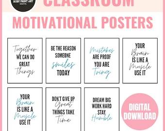 Growth Mindset Klassenzimmer-Deko – 2 Motivations-Banner Je 155x30 Cm, Mit Klebepunkten, Für Schule & Büro