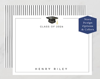 Personalized Graduation Thank You Cards, Custom Notecards, Graduate Stationery, Class of 2026
